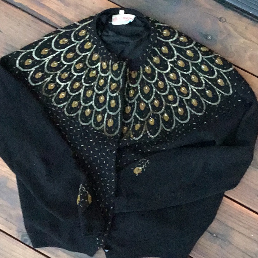 Vintage (1950's) beaded sweater